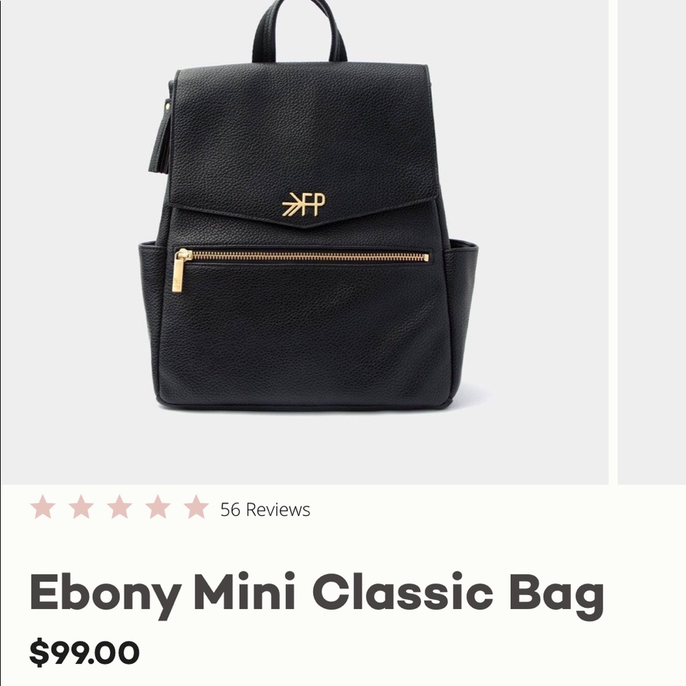 Freshly picked mini diaper bag in black